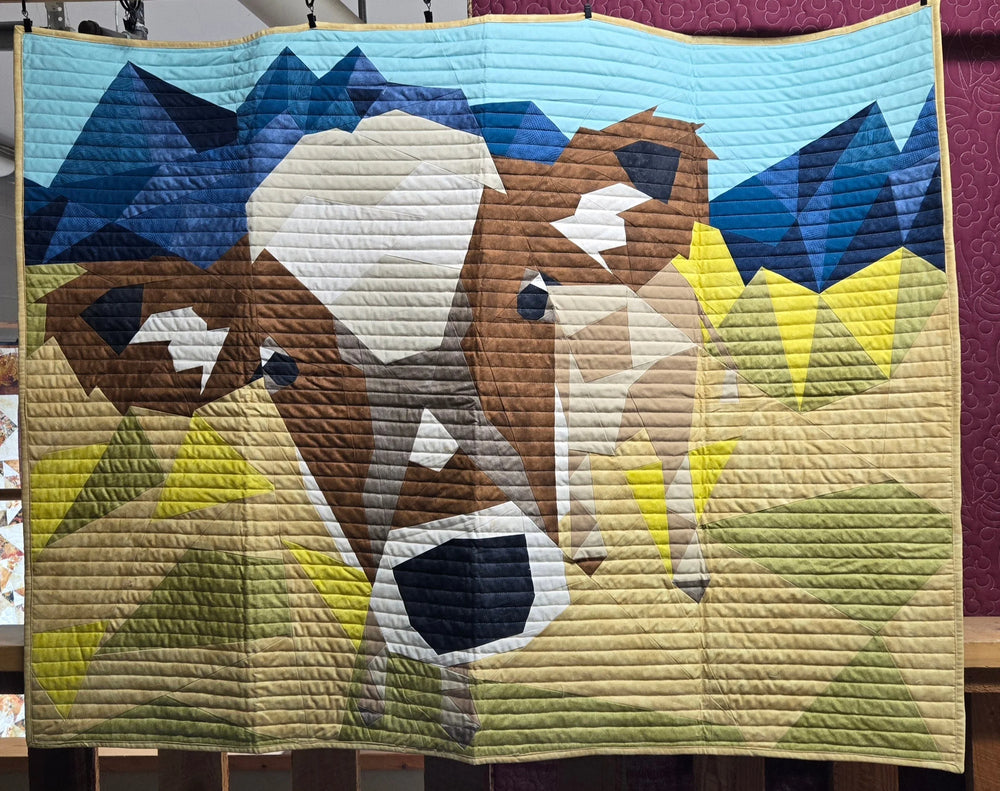 Store Sample- Baby Quilt- Cow Abstractions — Cottage Quilting Ltd.
