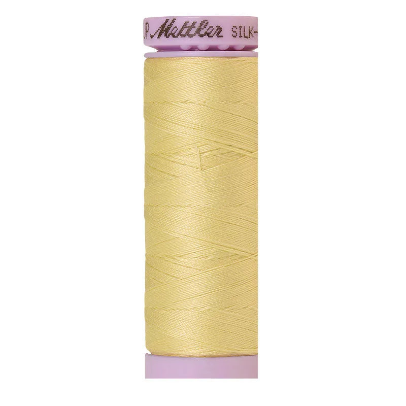Mettler Silk-finish 50wt Solid Cotton Thread 164yd/150m Lemon Frost — Cottage Quilting Ltd.