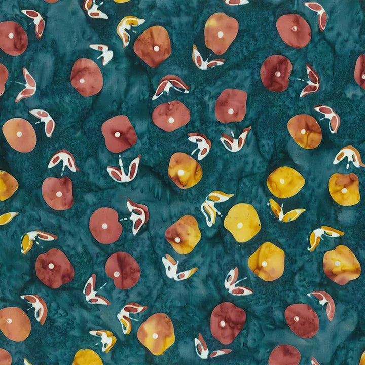 Banyan Batiks - Flower Petals - Ditsy Floral Teal - 80764-63 — Cottage Quilting Ltd.