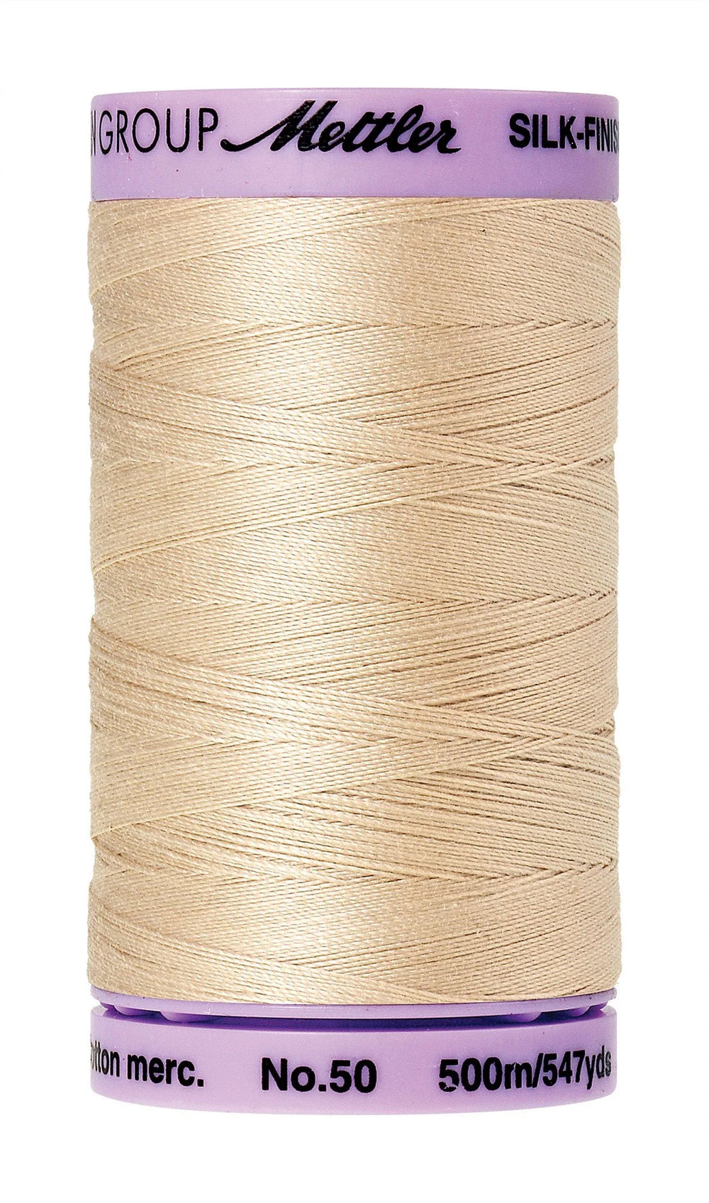 Mettler Silk-Finish 50wt Solid Cotton Thread 547yd/500M Eggshell — Cottage Quilting Ltd.