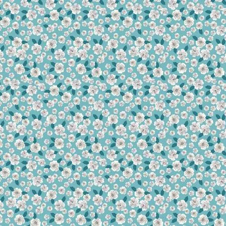 Riley Blake Floral Gardens Blossoms Sky C14363R-SKY — Cottage Quilting Ltd.