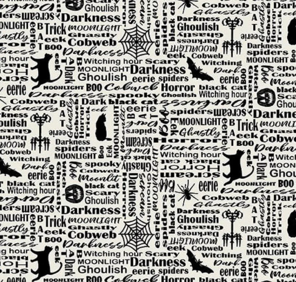 Harvest Moon - Off White Text — Cottage Quilting Ltd.
