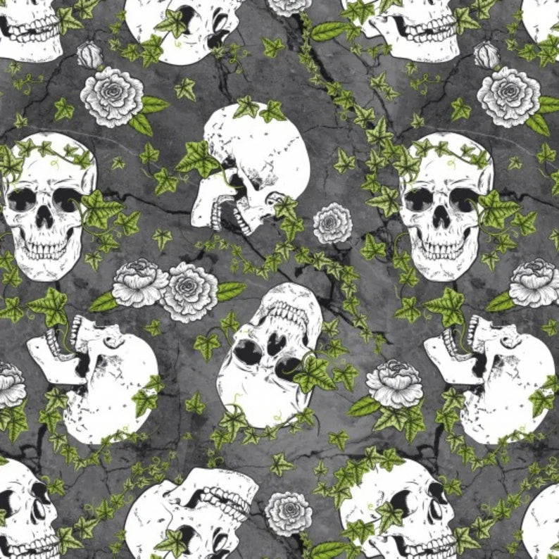 Skull Duggery- Grey by Nutex- 80910-2 — Cottage Quilting Ltd.