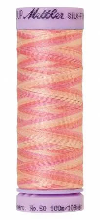 Mettler Silk-Finish 50wt Variegated Cotton Thread 109yd/100M Dusty Rose — Cottage Quilting Ltd.
