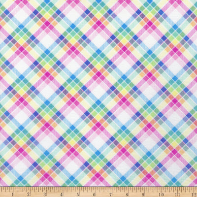 Bunny Tails by Robert Giordano - White Plaid