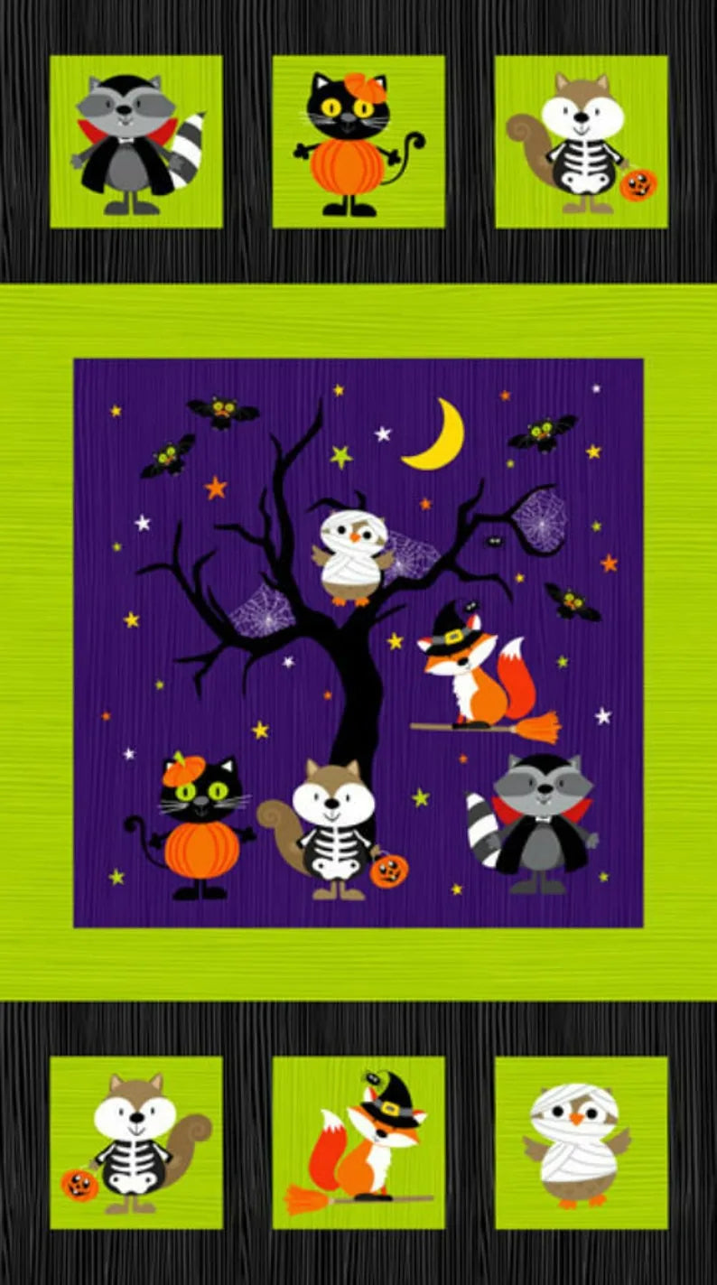 Northcott - Deborah Edwards - Halloween Woodland Haunt - Panel — Cottage Quilting Ltd.