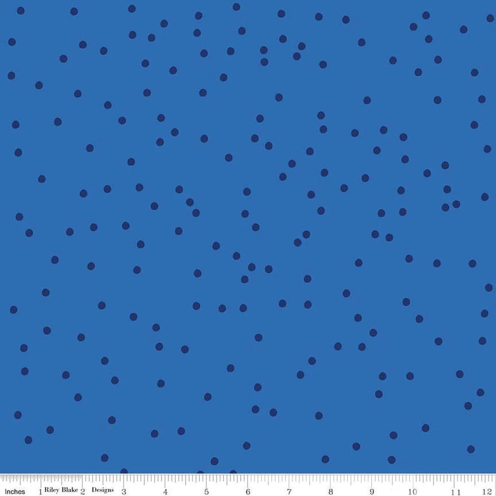 Riley Blake - On the Dot - Sapphire — Cottage Quilting Ltd.