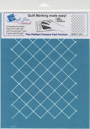 Quilting Stencil - Full Line Stencil One Inch Grid — Cottage Quilting Ltd.