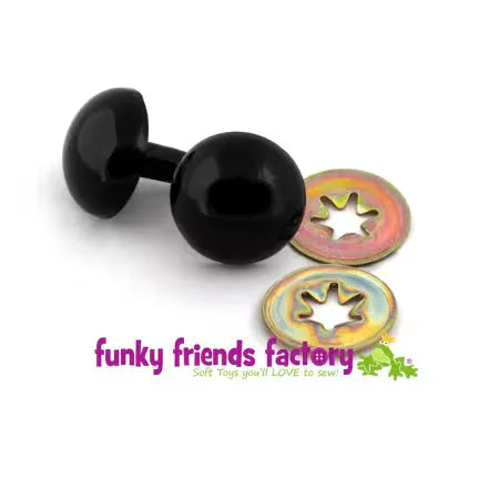 Funky Friends - Toy Eyes Solid - 18mm Black — Cottage Quilting Ltd.