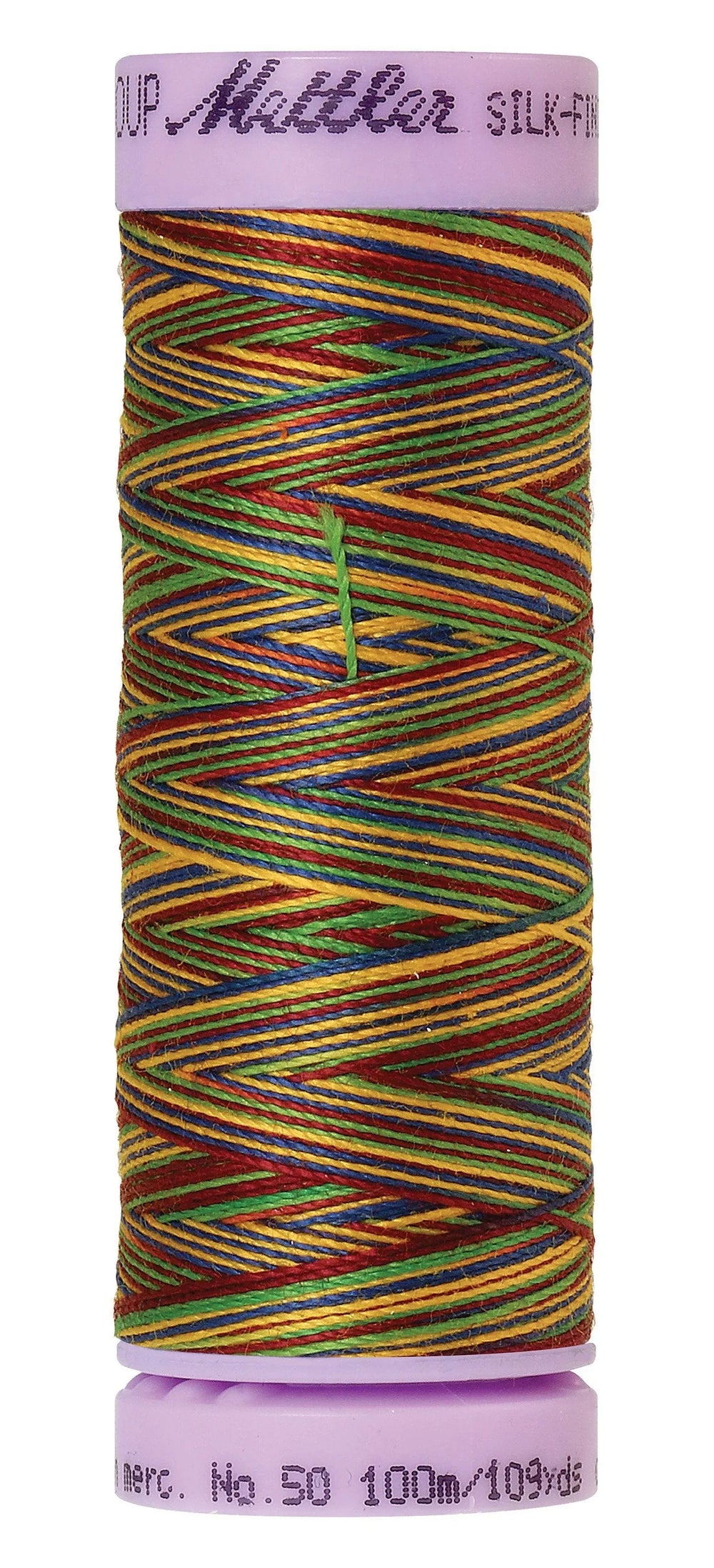 Mettler Silk-Finish 50wt Variegated Cotton Thread 109yd/100M Royalty — Cottage Quilting Ltd.