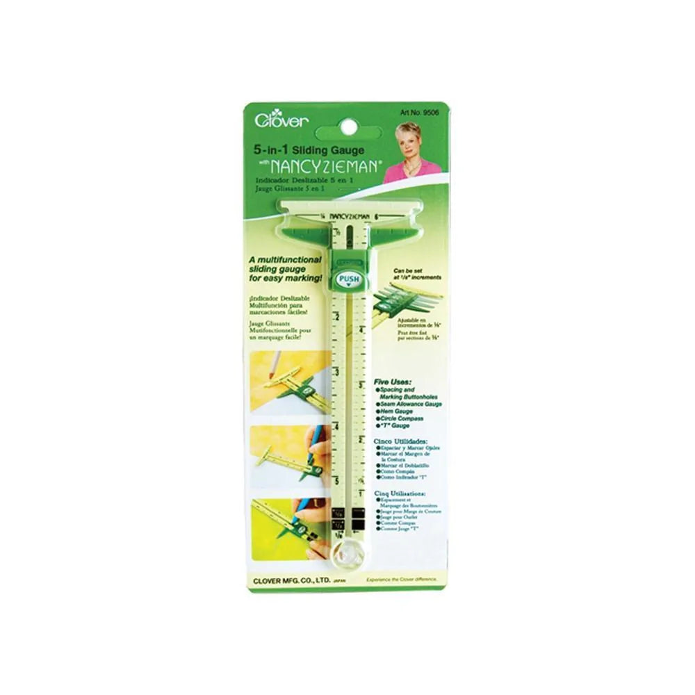 CLOVER 9506 - 5-In-1 Sliding Gauge — Cottage Quilting Ltd.
