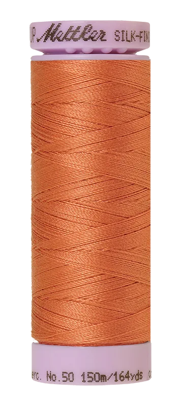 Mettler Silk-finish 50wt Solid Cotton Thread 164yd/150m Melon — Cottage Quilting Ltd.