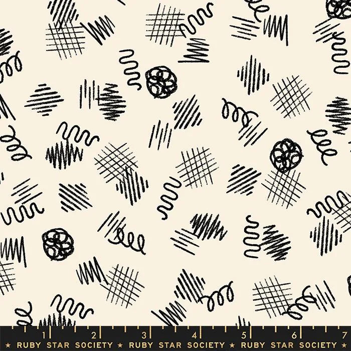 Ruby Star Society - Achroma - Scribble Natural RS5102 13 — Cottage Quilting Ltd.