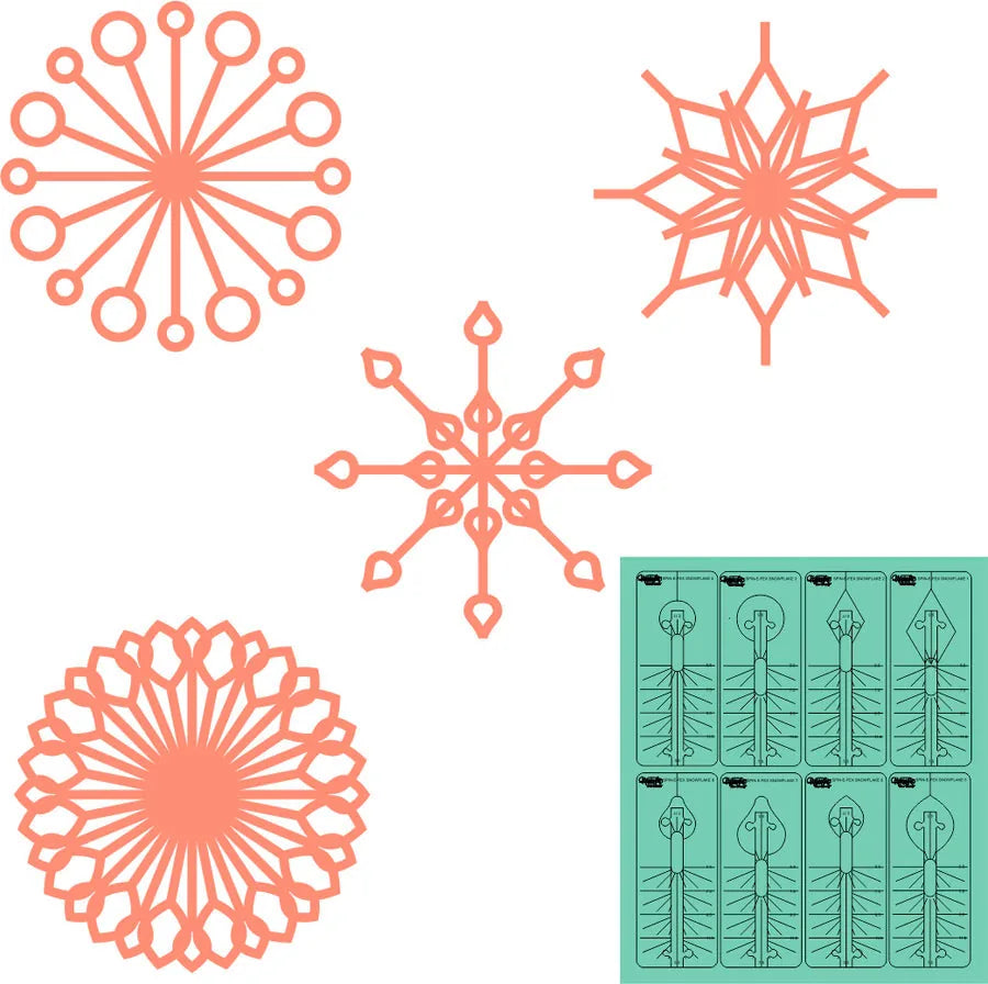Westalee Spin-E-Fex Snowflake 2pc Template Set — Cottage Quilting Ltd.