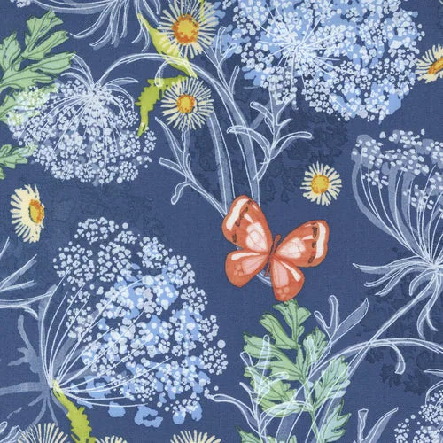 Wild Blossoms by Robin Pickens - Navy — Cottage Quilting Ltd.