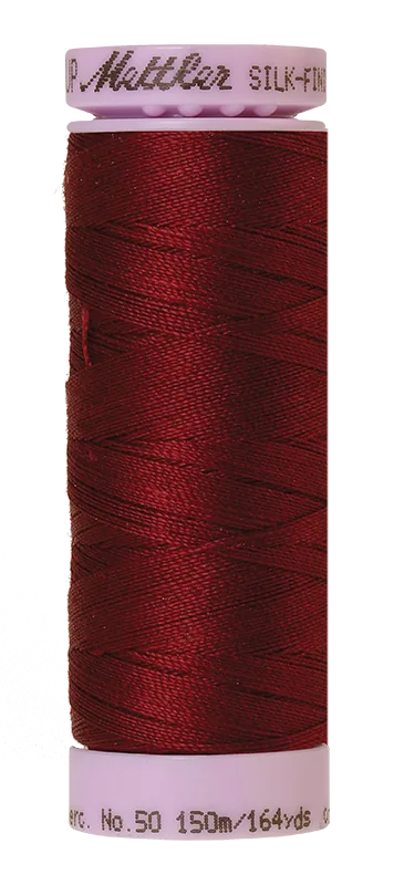 Mettler Silk-finish 50wt Solid Cotton Thread 164yd/150m Cranberry — Cottage Quilting Ltd.