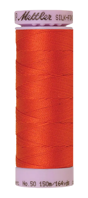 Mettler Silk-finish 50wt Solid Cotton Thread 164yd/150m Paprika
