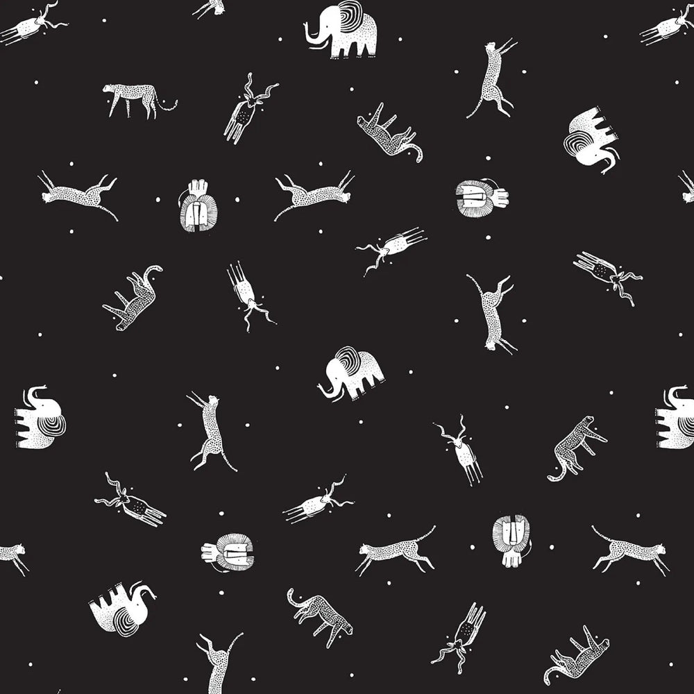Dear Stella - Wee Gallery - Black Tossed Animals — Cottage Quilting Ltd.