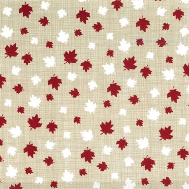 True North 2 by Kate and Birdie Paper Co. -  Linen Maple Leaves — Cottage Quilting Ltd.