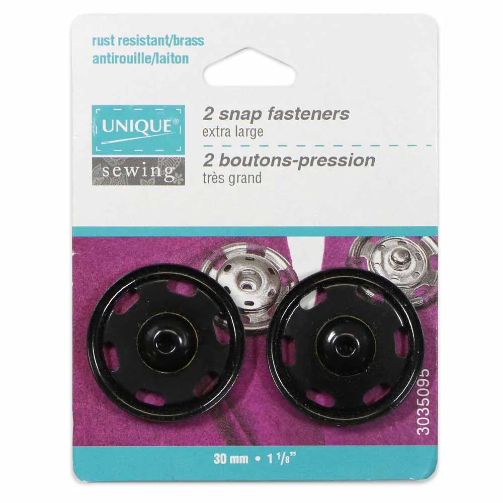 Snap Fasteners  - size 30mm ( 1 1⁄8″) - 2 sets — Cottage Quilting Ltd.