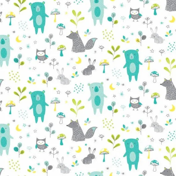 Forest Friends- All over White- 81210-2 — Cottage Quilting Ltd.