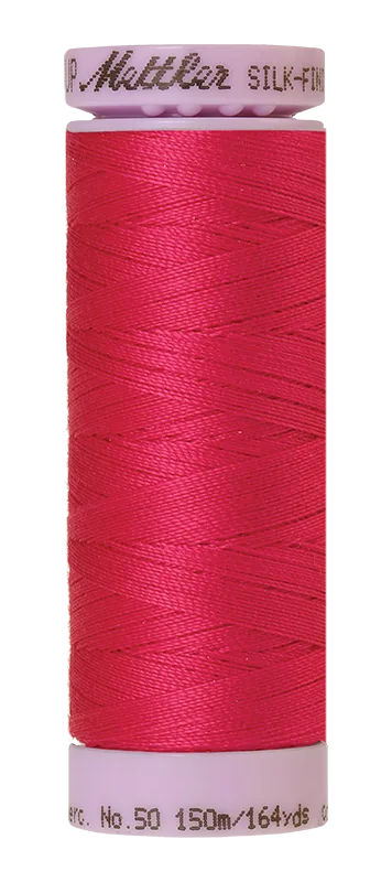 Mettler Silk-finish 50wt Solid Cotton Thread 164yd/150m Fuschia — Cottage Quilting Ltd.