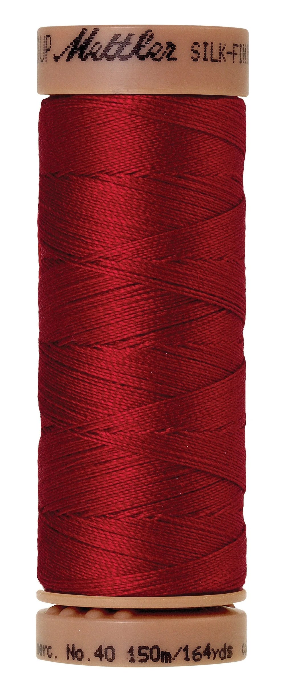 Fil de coton uni Mettler Silk-Finish 40wt 164 vg/150 m Rouge pays