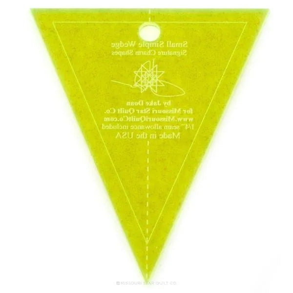 Missouri Star Small Simple Wedge Template for 5" Charm Packs — Cottage Quilting Ltd.