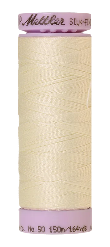 Mettler Silk-finish 50wt Solid Cotton Thread 164yd/150m Antique White — Cottage Quilting Ltd.