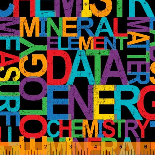 Windham Fabrics - It's Elementary - Multi on Black — Cottage Quilting Ltd.