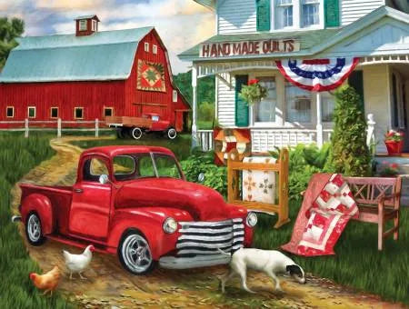 Stopping at the Farm Puzzle 500pc — Cottage Quilting Ltd.