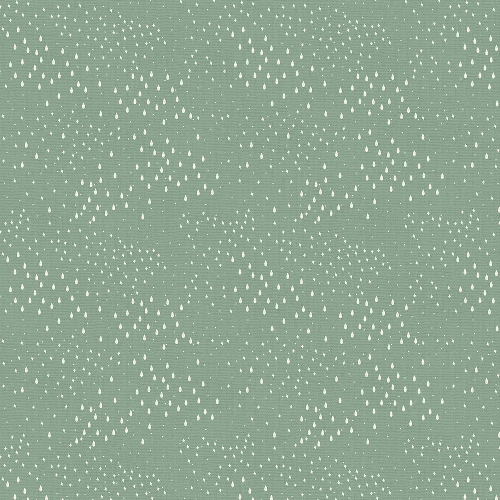 Sky Adventures Double Gauze -  Starry Rain - Sage — Cottage Quilting Ltd.