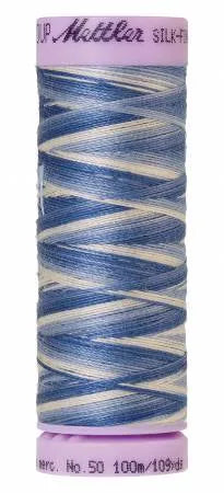Mettler Silk-Finish 50wt Variegated Cotton Thread 109yd/100M Clear Sky — Cottage Quilting Ltd.