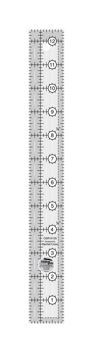 Règle Creative Grids pour courtepointe 1-1/2 po x 12-1/2 po
