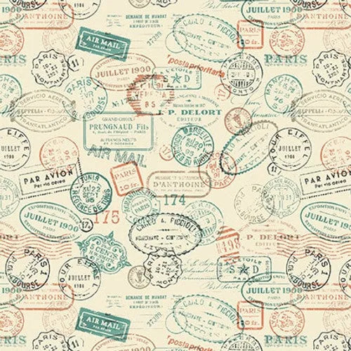 Blank Quilting Time Travel 3018-41 Ivory Stamps