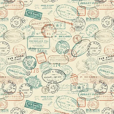 Blank Quilting Time Travel 3018-41 Ivory Stamps