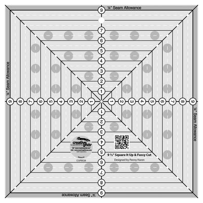 Règle Creative Grids 9-1/2 po "Square It Up or Fussy Cut"