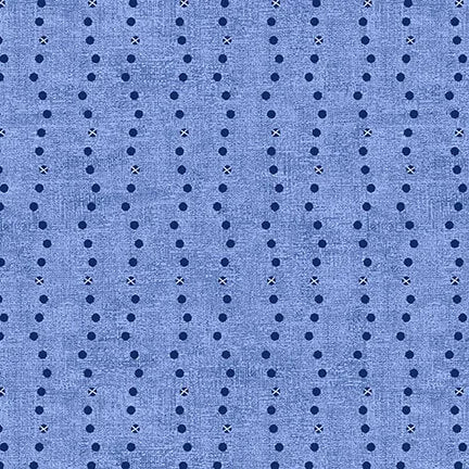 Stof - Basically - 4512-830 - Lignes pointillées bleu pâle