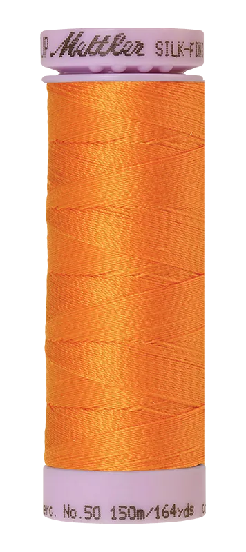 Mettler Silk-finish 50wt Solid Cotton Thread 164yd/150m Pumpkin