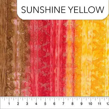 Banyan Batiks - Brush Strokes - 81230-54 Sunshine Yellow — Cottage Quilting Ltd.