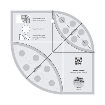 Outil et règle de courtepointe Creative Grids Round Up