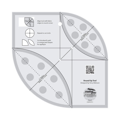 Outil et règle de courtepointe Creative Grids Round Up