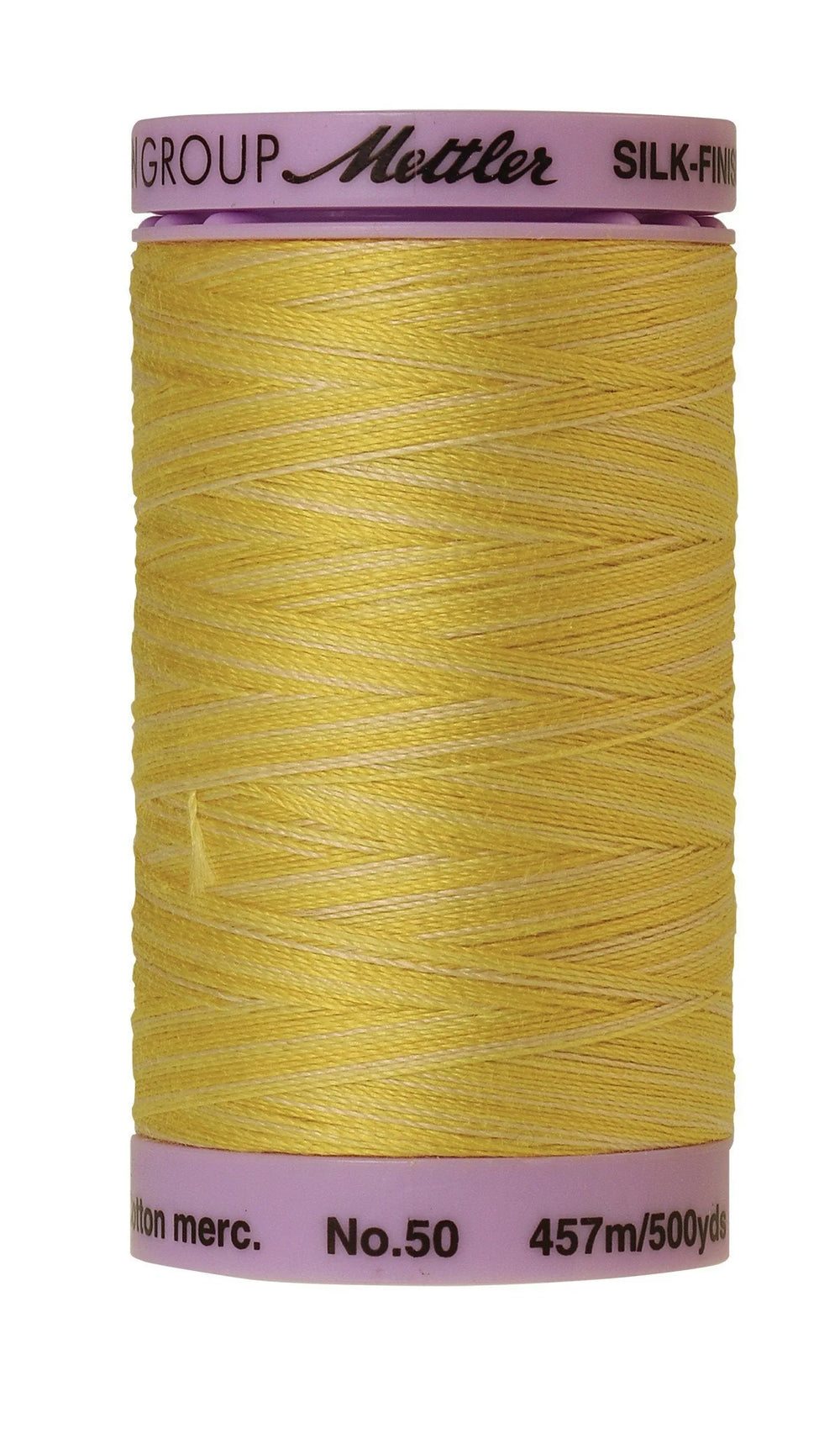Mettler  Silk-Finish 50wt Variegated Cotton Thread 500yd/457M Canary Yellow — Cottage Quilting Ltd.