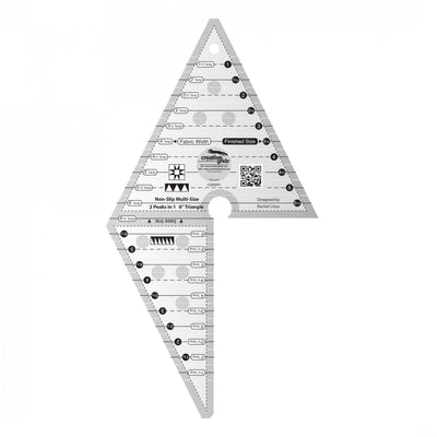 Creative Grids Règle pour blocs 2 Pics en 1 Triangle