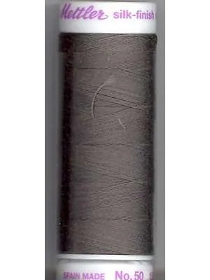 Mettler Silk-finish 50wt Solid Cotton Thread 164yd/150m Dark Charcoal — Cottage Quilting Ltd.