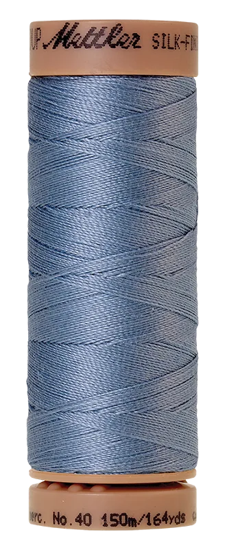 Mettler Silk-finish 40wt Solid Cotton Thread 164yd/150m Summer Sky