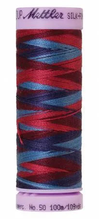 Fil de coton Mettler Silk-Finish 50wt Varié 109 vg/100 m Berry Rich