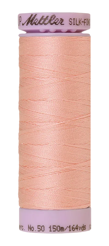 Fil de coton uni Mettler Silk-finish 50wt 164yd/150m Coquille