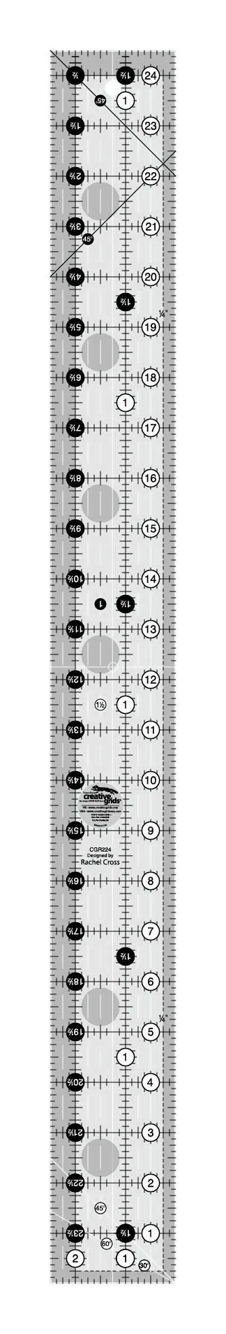 Creative Grids Quilt Ruler 2-1/2in x 24-1/2in