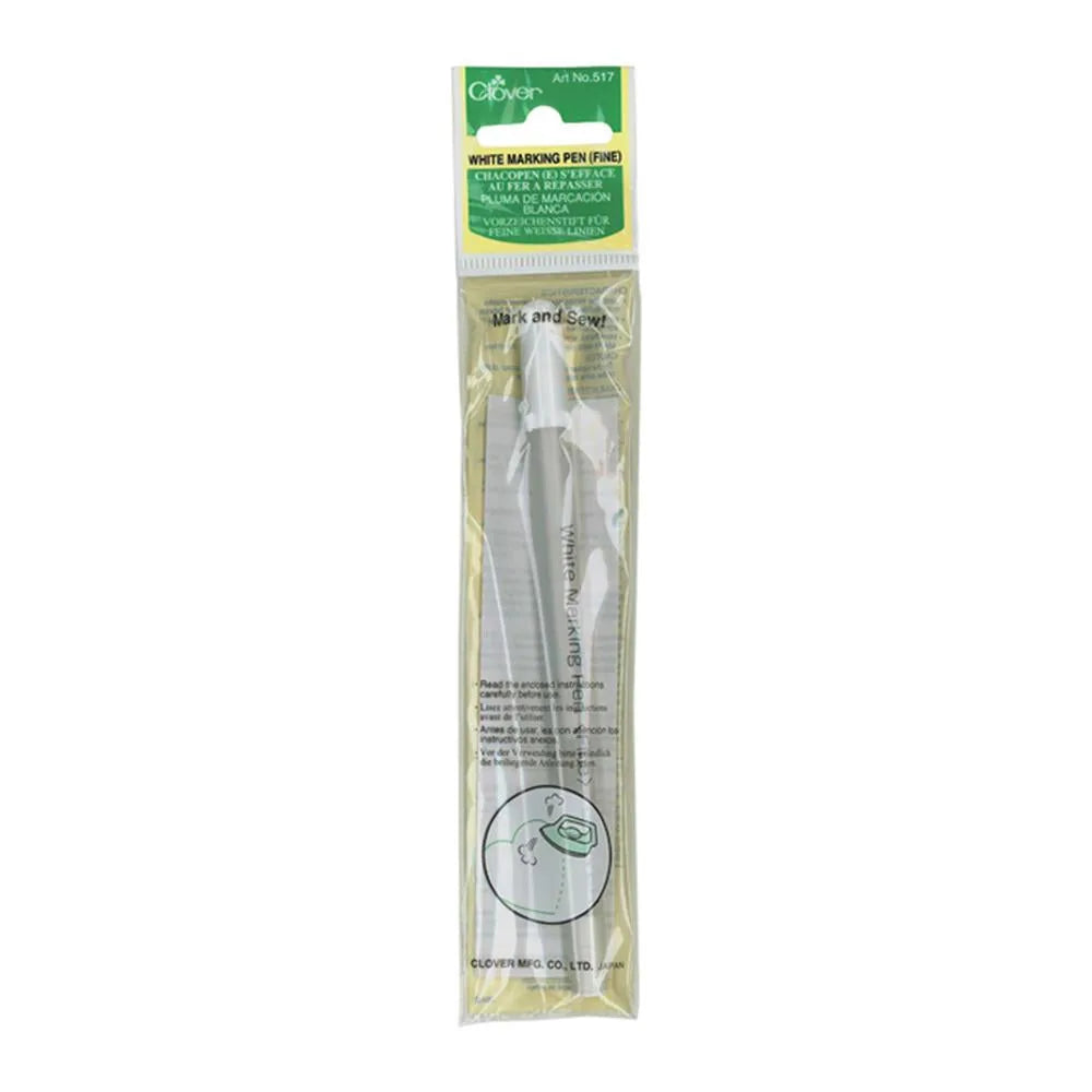 CLOVER 517 - Marqueur Blanc - Pointe Fine